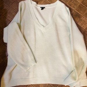 V neck sweater crop top